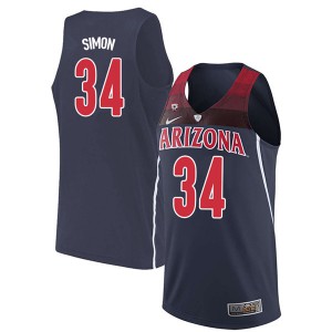 Men's University of Arizona #34 Miles Simon Navy Basketball Jersey 349224-488