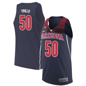 Men's Wildcats #50 Tyler Trillo Navy Player Jerseys 383529-301