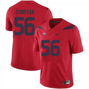 Men's University of Arizona #56 Josh Donovan Red University Jerseys 497867-726