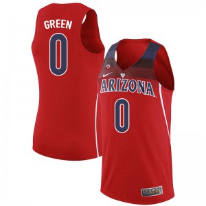 Men's University of Arizona #0 Josh Green Red Stitch Jerseys 183201-557