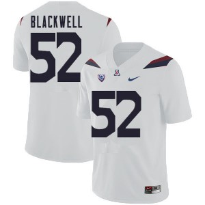 Men's University of Arizona #52 Aaron Blackwell White Football Jersey 428598-827