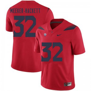 Men's University of Arizona #32 Jacob Meeker-Hackett Red NCAA Jersey 627659-329