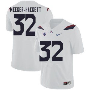 Men Wildcats #32 Jacob Meeker-Hackett White Alumni Jersey 276904-226