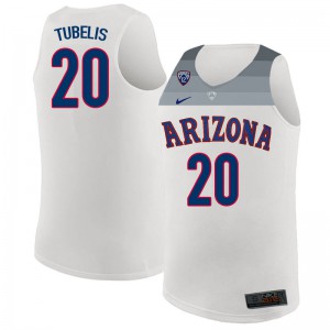 Men's Arizona #20 Tautvilas Tubelis White Basketball Jersey 525295-328