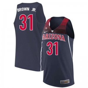 Men's Arizona #31 Terrell Brown Jr. Navy Basketball Jersey 148407-222