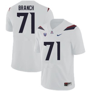 Men Wildcats #71 Darrell Branch White Stitched Jersey 385645-810