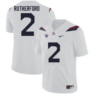 Mens Arizona #2 Isaiah Rutherford White Official Jersey 986116-396
