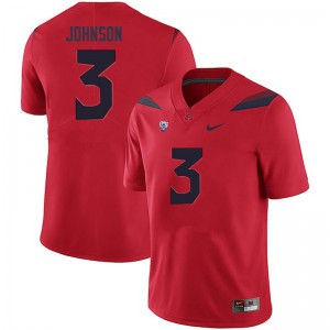 Men University of Arizona #3 Jalen Johnson Red Official Jersey 873062-852