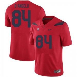 Mens University of Arizona #84 Tristen D'Angelo Red Stitched Jerseys 740884-181