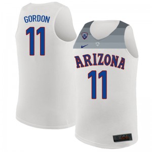 Men Arizona Wildcats #11 Aaron Gordon White NCAA Jerseys 332047-146