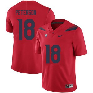 Men Wildcats #18 Cedric Peterson Red Embroidery Jersey 880371-397