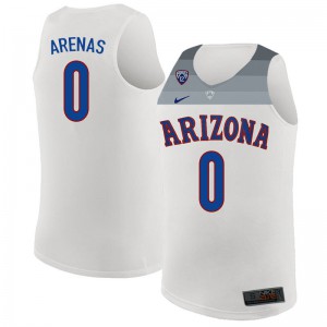 Mens Wildcats #0 Gilbert Arenas White Embroidery Jersey 111262-380