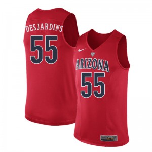 Mens Wildcats #55 Jake Desjardins Red NCAA Jersey 375169-673