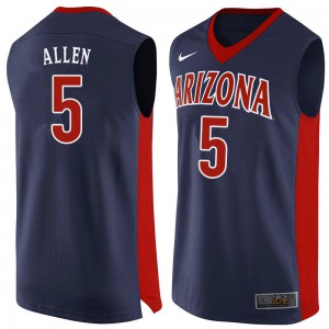 Mens Arizona Wildcats #5 Kadeem Allen Navy Player Jerseys 896272-267