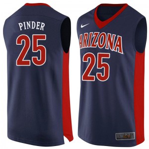 Mens Arizona Wildcats #25 Keanu Pinder Navy Stitched Jersey 128752-659