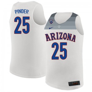 Men Arizona Wildcats #25 Keanu Pinder White Official Jerseys 987870-690
