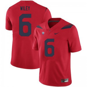 Men University of Arizona #6 Michael Wiley Red Player Jersey 186420-878
