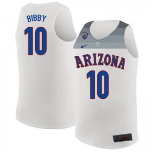 Men's Wildcats #10 Mike Bibby White Official Jersey 476579-193