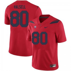 Men's Arizona #80 Nathan Halsell Red Embroidery Jersey 130002-503
