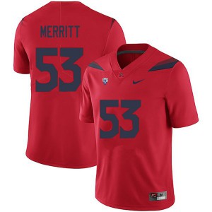 Men University of Arizona #53 Richard Merritt Red Official Jerseys 156247-664