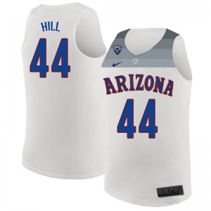 Men University of Arizona #44 Solomon Hill White Stitch Jersey 388481-290