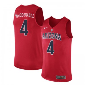 Men University of Arizona #4 T.J. McConnell Red Official Jerseys 825904-993