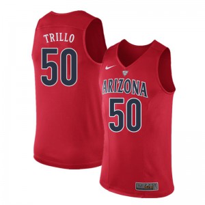 Mens Wildcats #50 Tyler Trillo Red Embroidery Jersey 999151-199
