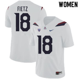 Womens Arizona Wildcats #18 Cameron Fietz White Player Jersey 225692-186