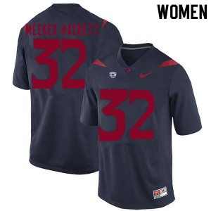Women's Arizona #32 Jacob Meeker-Hackett Navy Player Jerseys 804087-233
