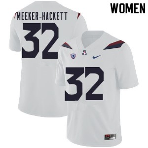 Women's Wildcats #32 Jacob Meeker-Hackett White University Jerseys 198113-171