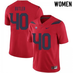 Women's Arizona #40 Jashon Butler Red Football Jerseys 320673-520