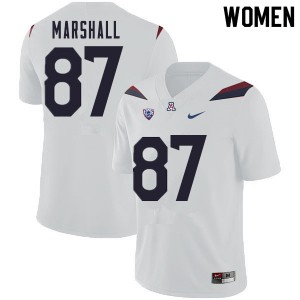 Women's University of Arizona #87 Stacey Marshall White Football Jersey 684401-744