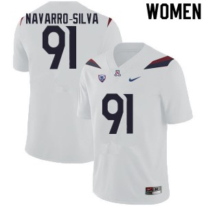 Women University of Arizona #91 Alex Navarro-Silva White University Jerseys 814218-448
