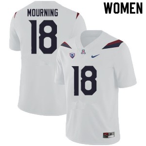 Women's University of Arizona #18 Derick Mourning White Alumni Jerseys 782054-469