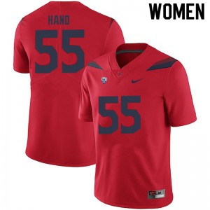 Womens University of Arizona #55 JT Hand Red Alumni Jerseys 789665-908