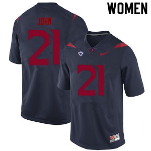 Women's Arizona Wildcats #21 Jalen John Navy College Jerseys 292064-150