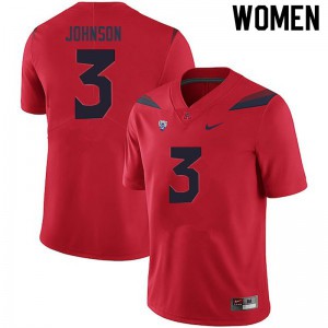 Women's Wildcats #3 Jalen Johnson Red Stitch Jerseys 771723-352