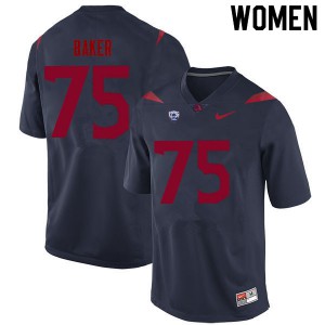 Women's Arizona #75 Josh Baker Navy Player Jersey 235485-213