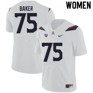 Women Arizona Wildcats #75 Josh Baker White NCAA Jersey 501191-632