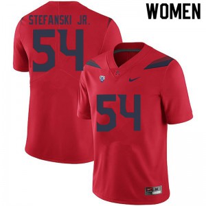 Women's University of Arizona #54 Matthew Stefanski Jr. Red Stitch Jerseys 781213-897