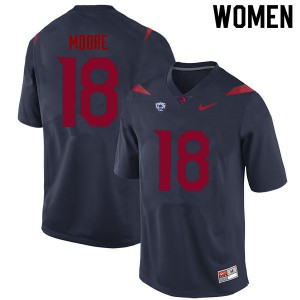 Womens Wildcats #18 Nick Moore Navy Football Jerseys 462576-331