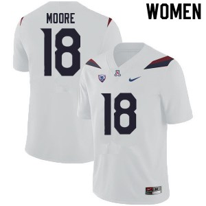 Womens Wildcats #18 Nick Moore White University Jerseys 410593-476