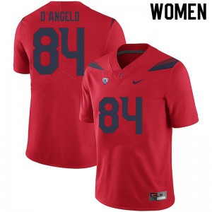 Womens Arizona Wildcats #84 Tristen D'Angelo Red Embroidery Jersey 109075-959
