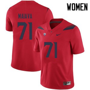 Women Arizona #71 Abraham Maiava Red Official Jerseys 824269-950