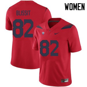 Women Arizona Wildcats #82 Dante Blissit Red Football Jersey 522890-154