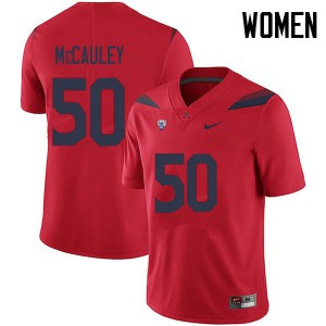 Womens University of Arizona #50 Josh McCauley Red Stitched Jerseys 226253-589