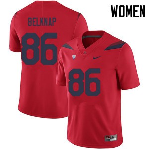 Women Arizona #86 Justin Belknap Red NCAA Jersey 551753-620