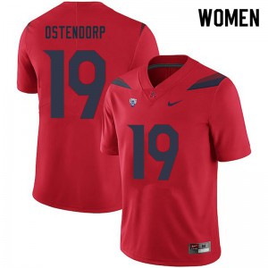 Women Wildcats #19 Kyle Ostendorp Red Embroidery Jerseys 595445-903