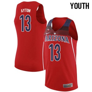Youth University of Arizona #13 Deandre Ayton Red University Jerseys 126539-921