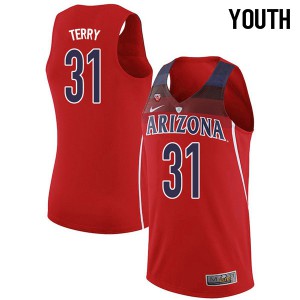 Youth Wildcats #31 Jason Terry Red Official Jersey 453429-464